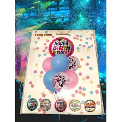 Балони 7бр мих "Happy Birthday"